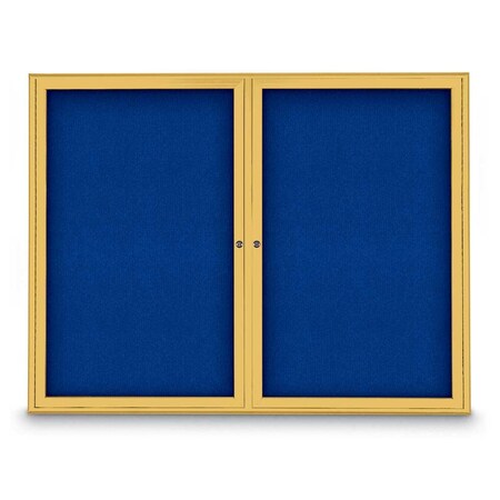 United Visual Products Sliding Door Indoor Enclosed Corkboard, 9 UV9030ACS-BLACK-MEDGRY